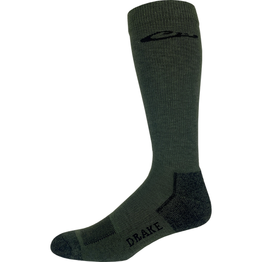 Close-up of the Ultra-Dri Casual Sock, showcasing its seamless toe, reinforced heel, and moisture-wicking fabric, ideal for casual or boot wear.