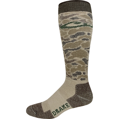 Heavyweight Merino Wool Tall Boot Sock with seamless toe, full cushion leg, and reinforced heel, crafted for comfort and durability in outdoor activities.