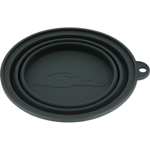 Team Gun Dog Insulated Stainless Steel Dog Bowl with Lid, featuring a collapsible silicone lid for dual use, and a nonslip bottom, ideal for travel.