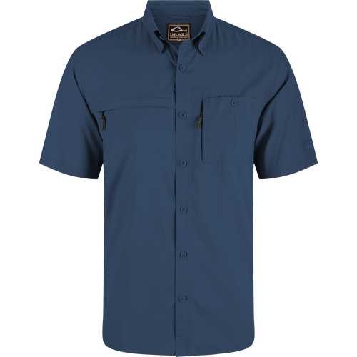 8-Shot Flyweight Shirt with vented cape back and chest pockets, designed for mobility and functionality, ideal for hunting and outdoor activities.