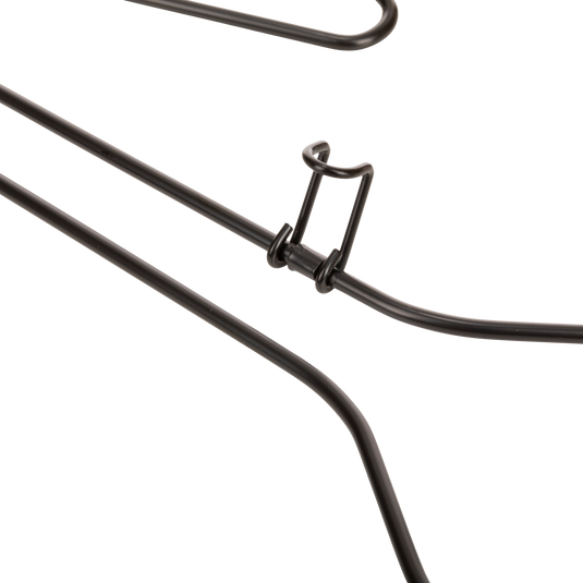 Close-up of matte-black metal frame with clamp, part of the versatile 3-Way Duck Tote, featuring removable metal loops for comfortable, cross-shoulder carrying in hunting scenarios.