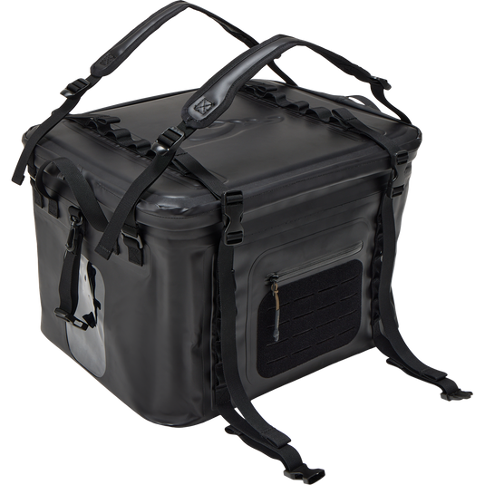 HND Carry All Collapsible Storage Bag with detachable backpack straps, MOLLE panel, and zippered pocket, designed for versatile, waterproof gear storage.