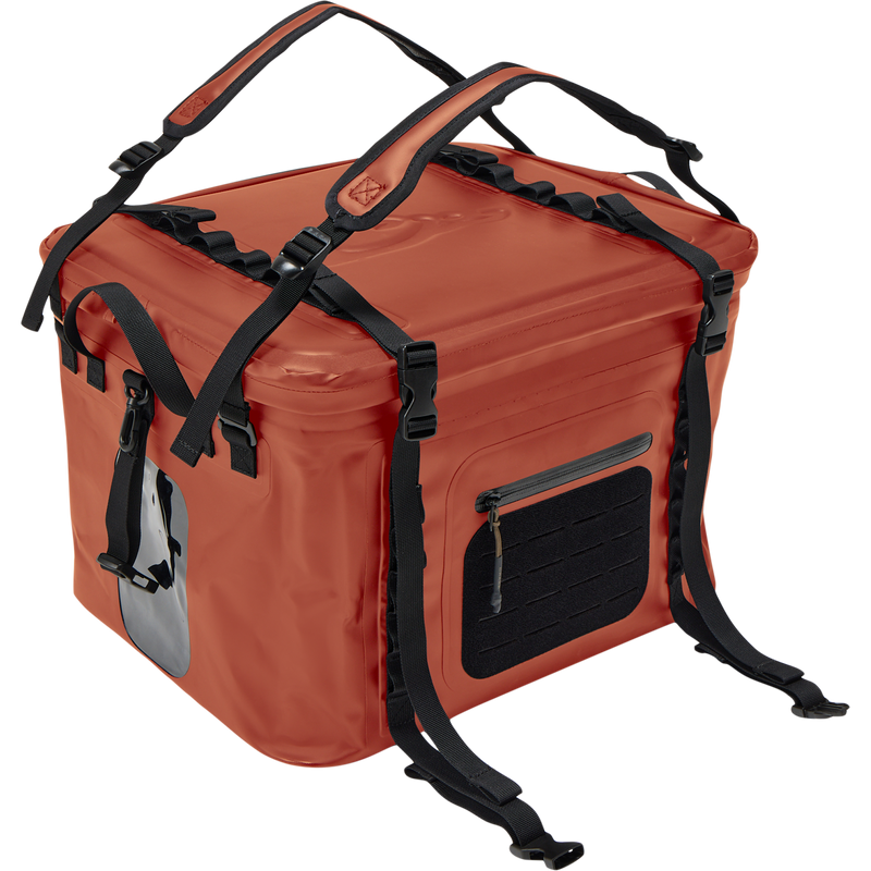 HND Carry All Collapsible Storage Bag with waterproof material, backpack straps, zippered pocket, see-through window, and Molle system compatibility for versatile, weatherproof gear storage.