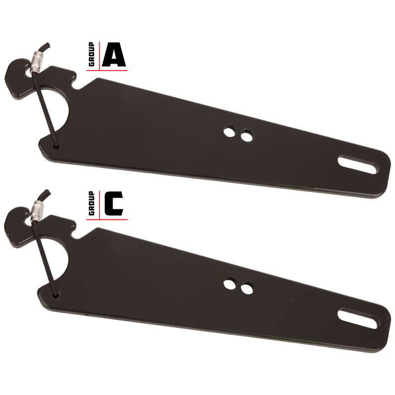 Truck Gun Rest shown installed on vehicle headrest posts, designed for secure firearm transport in cars, SUVs, and trucks without additional hardware.