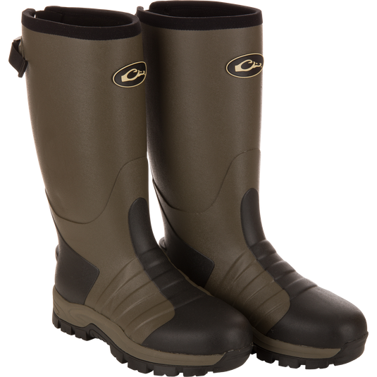 EST Uninsulated 16 Hybrid Mudder Boot 3.0, tall waterproof boots with durable rubber-neoprene construction, lugged outsole, gusseted back, and fleece lining for comfort and flexibility.