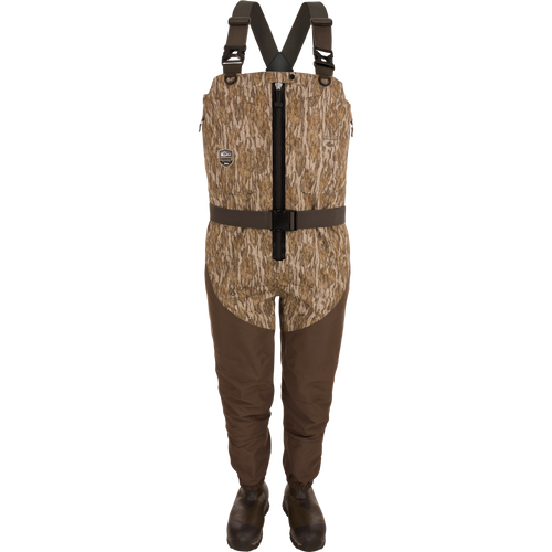 Insulated Guardian Elite HND Front Zip Wader with reinforced seams, HD2 material, and 1600gm Thinsulate® boot lining for warmth and durability.