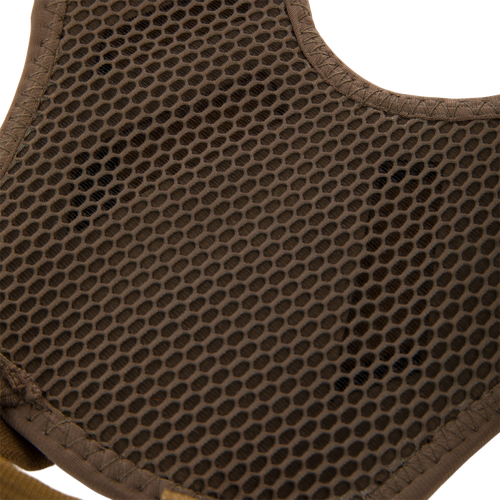 Close-up of BMF1600 Kevlar Wader with Primaloft, featuring hexagonal mesh fabric and stitched edging, highlighting advanced breathability and durability for hunting and fishing.
