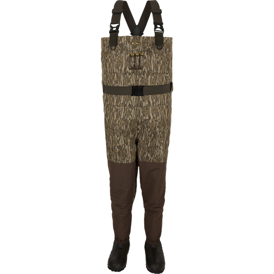 Youth Insulated Guardian Elite Vanguard Breathable Wader with LokDown insulation and Thinsulate Buckshot Mudder boots.