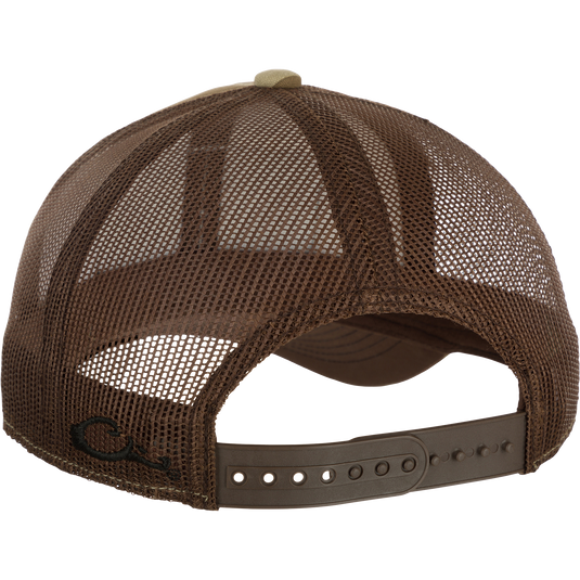 Square Patch Foam Front Ball Cap, a comfortable and stylish hat with foam front and mesh back for breathability. Adjustable straps ensure a perfect fit.