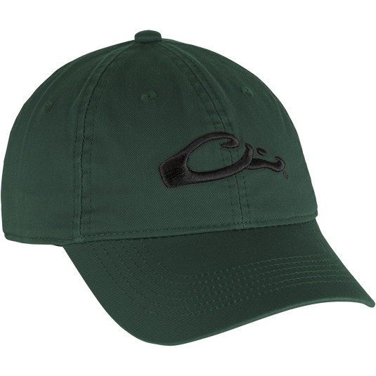 Cotton Twill Cap with low-profile silhouette, brass buckle back strap, and contoured bill. Ideal for everyday wear.