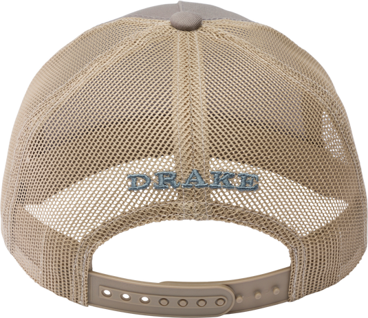 Drake Big Duck Energy Mesh Back Rope Cap featuring structured crown, flat visor with rope, and adjustable snap-back closure for comfort and style.