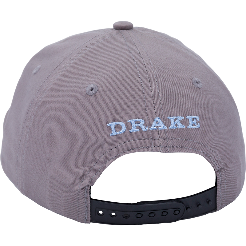 Close-up of the Don't Give A Duck Rope Cap, featuring a 5-panel unstructured crown, rope-trimmed flat visor, and adjustable snap back for comfort and style.