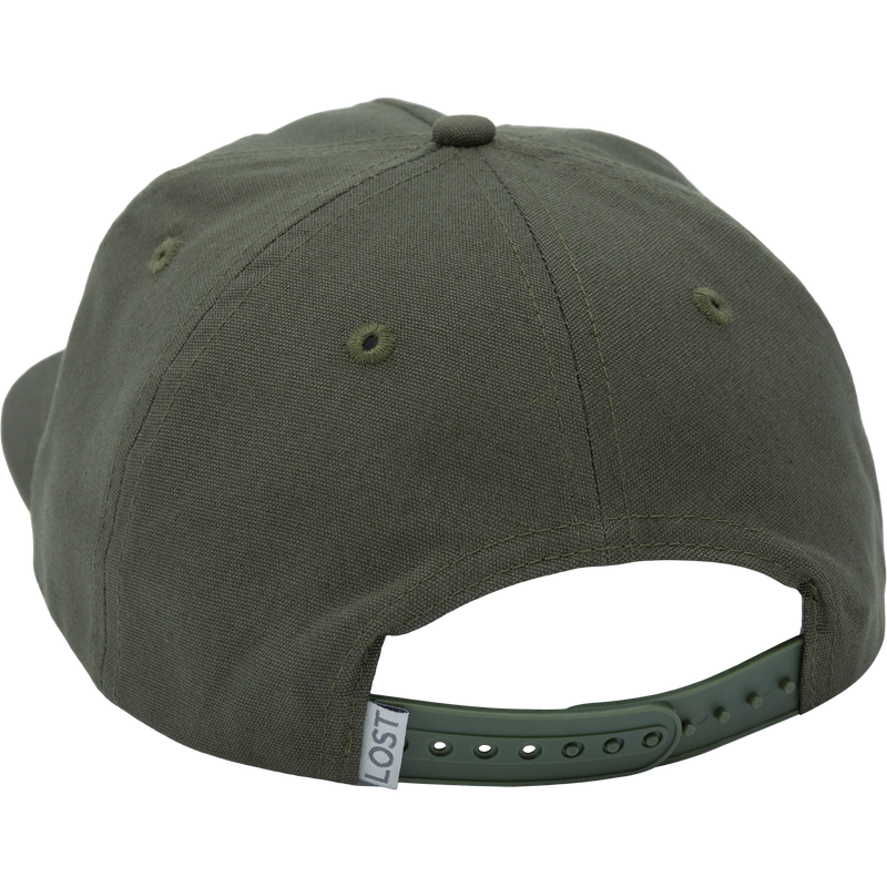 Drake X Lost Hat DDTF Goat Rope Cap featuring a flat visor, adjustable snap-back closure, and distinctive 550 Paracord detailing.