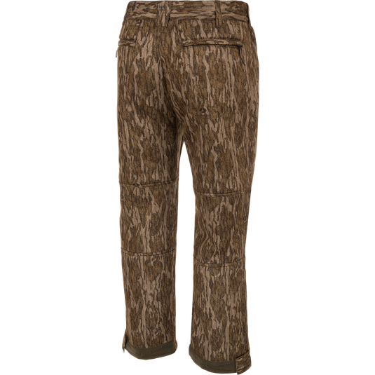 Midweight Nova Silencer Pant with Scent Control, featuring camouflage design, reinforced knees, adjustable hems, and rear pockets, ideal for hunting and outdoor activities.