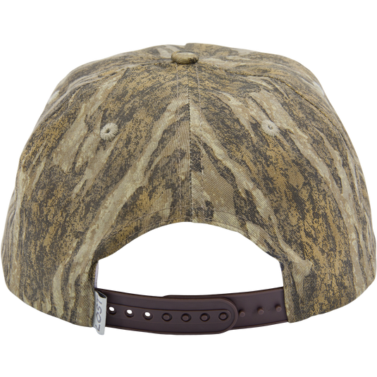 Non-Typical X Lost Hat Goat Rope Hat with camo pattern, featuring a snapback closure and a KOST tag, designed for adjustable comfort and adventure readiness.