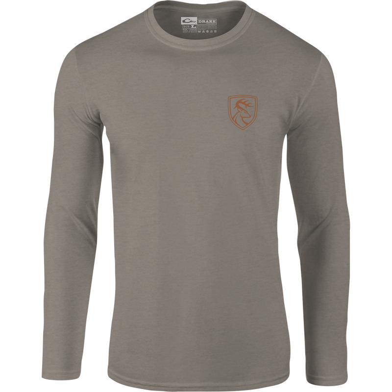 Non-Typical Shed Long Sleeve T-Shirt, lightweight blend, designed for comfort. Ideal for casual wear, featuring long sleeves and crafted from 60% cotton, 40% polyester.