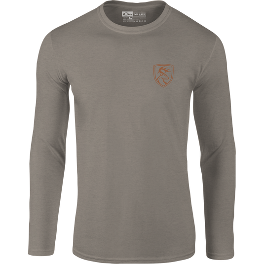 Non-Typical Shed Long Sleeve T-Shirt, lightweight blend, designed for comfort. Ideal for casual wear, featuring long sleeves and crafted from 60% cotton, 40% polyester.
