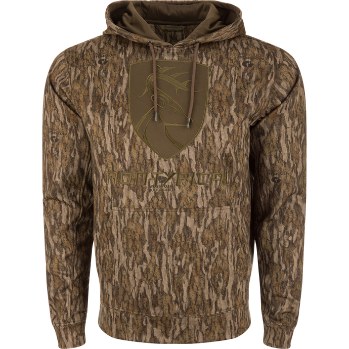 Non-Typical Performance Hoodie with Agion Active X2, featuring a lined hood, kangaroo pocket, and durable anti-pilling outer shell, ideal for cold weather activities.