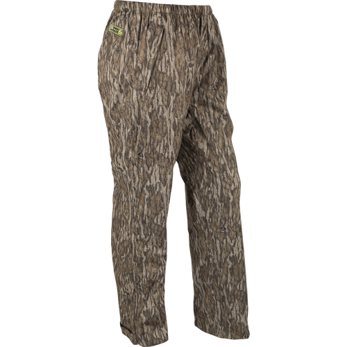 Ultralight waterproof pant with Agion Active XL scent control technology. 3-layer stretch fabric, packable, slash pockets, shock cord waist.