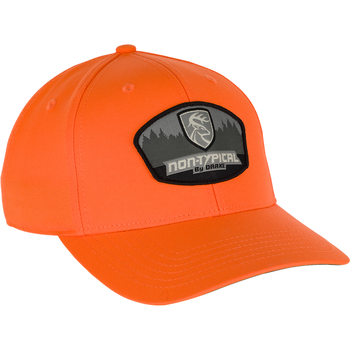 Chino Twill Patch Cap with Non-Typical logo patch. 100% cotton twill front panels, lightly structured. Adjustable snap closure at the back.