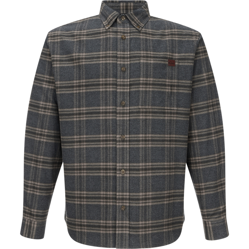 Autumn Flannel Shirt with button-front, plaid pattern, button-down collar, and chest pocket, tailored for versatile wear, reflecting Purewhitelaneshop's outdoor lifestyle ethos.