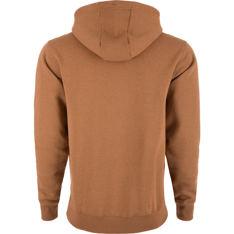 Leaping Lab Graphic Hoodie featuring a front leaping black lab logo, adjustable drawstring hood, and kangaroo pocket, designed for comfort with side stretch panels.