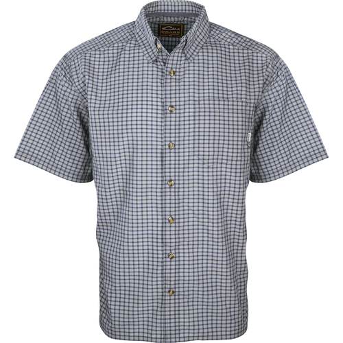 Featherlite Check Shirt S/S: Lightweight, breathable plaid shirt with hidden button downs and a left chest pocket. Perfect for hot summer days.