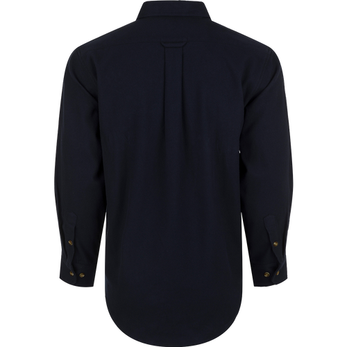 Autumn Brushed Twill Long Sleeve Shirt with classic button-down collar, back box pleat, and pockets for extra storage.