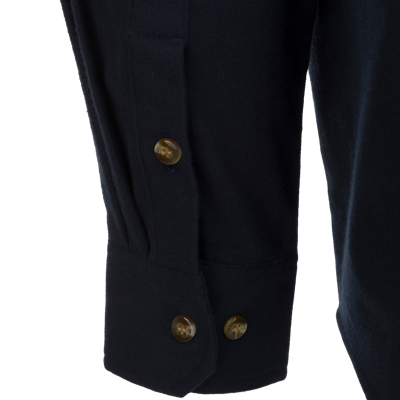 Autumn Brushed Twill Long Sleeve Shirt with button details. Lightweight and breathable for cooler seasons. Classic collar and two pockets for storage.