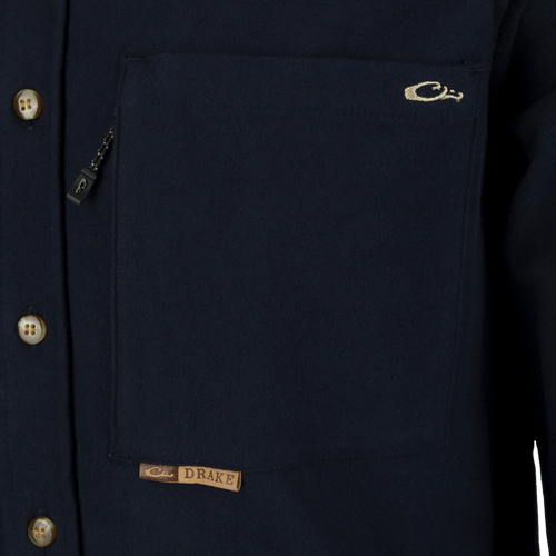 Autumn Brushed Twill Long Sleeve Shirt with button-down collar and two pockets. Lightweight and breathable for cooler seasons.