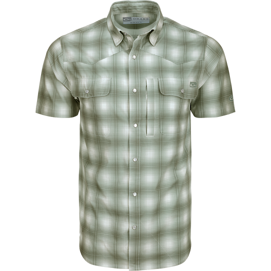 Cinco Ranch Western Plaid Shirt: Lightweight, moisture-wicking, and odor-free. Features micro-mesh ventilation and UPF30 sun protection.