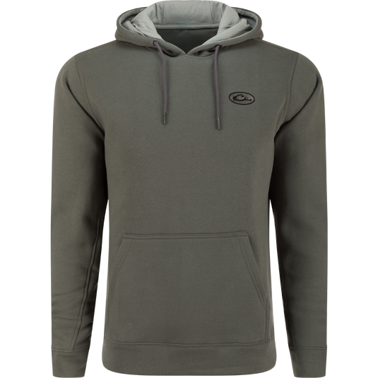 A durable Three End Hoodie by Purewhitelaneshop, blending cotton and polyester for comfort. Features a kangaroo pocket and adjustable hood for versatile wear.
