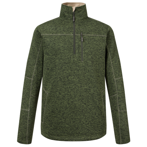 Fall Brake Sweater Fleece Half Zip with stand-up collar, quarter zipper, zippered chest pocket, and two front slash pockets; ideal as outer or mid-layer.