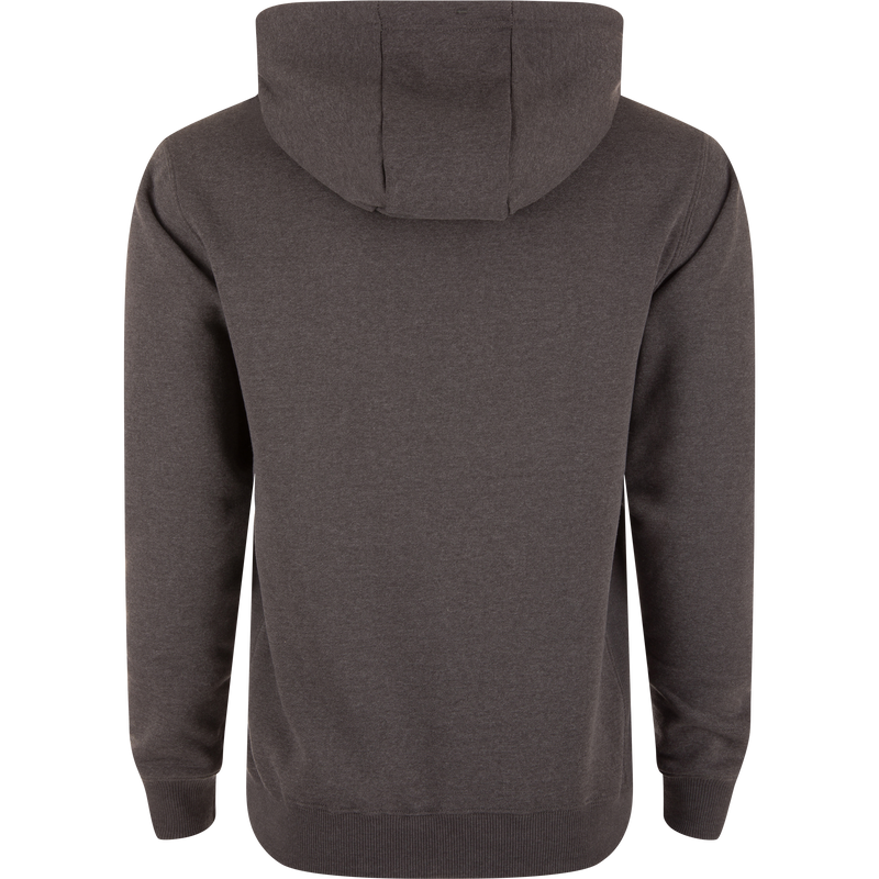 Drake Graphic Work Hoodie with adjustable drawstring hood, kangaroo pocket, and stretch side panels, featuring the Drake Work Logo on the front.