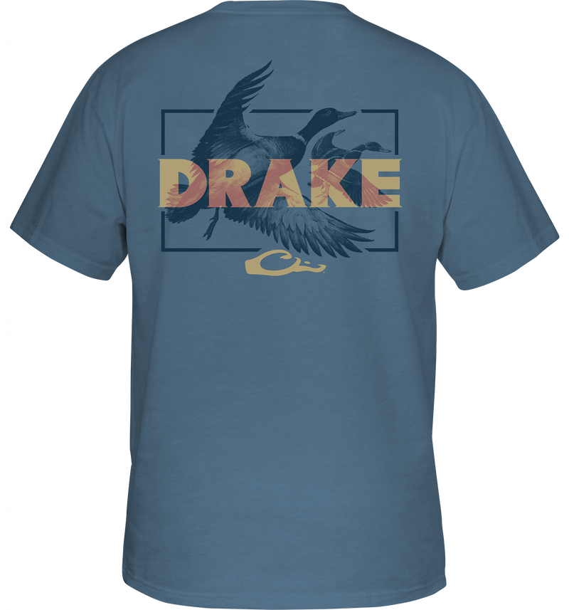 Drake Overlay T-Shirt featuring a front pocket with the Drake logo, part of the Drake Logo Series, crafted from a soft cotton-polyester blend for comfort.