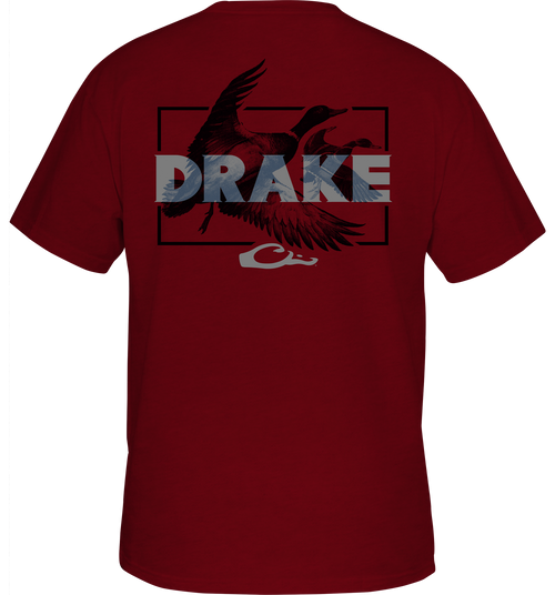 Drake Overlay T-Shirt features a front pocket with Drake logo, showcasing the Drake Logo Series' back graphic design, made from a soft cotton-polyester blend.