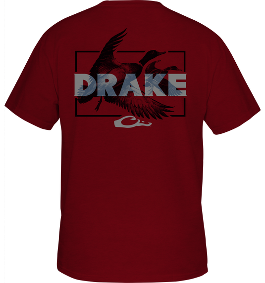 Drake Overlay T-Shirt features a front pocket with Drake logo, showcasing the Drake Logo Series' back graphic design, made from a soft cotton-polyester blend.