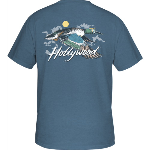 Hollywood T-Shirt featuring a Drake logo pocket and a Northern Shoveler graphic from the Ducks of Drake Series, made of soft cotton-polyester blend.