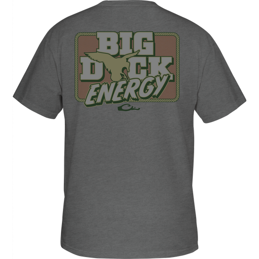Big Duck Energy T-Shirt featuring a front pocket with Drake logo and back graphic, crafted from a soft cotton-polyester blend, part of Snark Graphic Tee Series.
