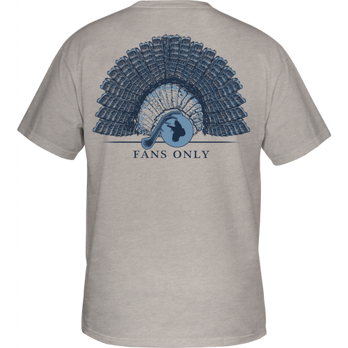 Fans Only T-Shirt featuring Drake Logo on front pocket and Drake Fans Only graphic on back, crafted from soft cotton-polyester blend for comfort.