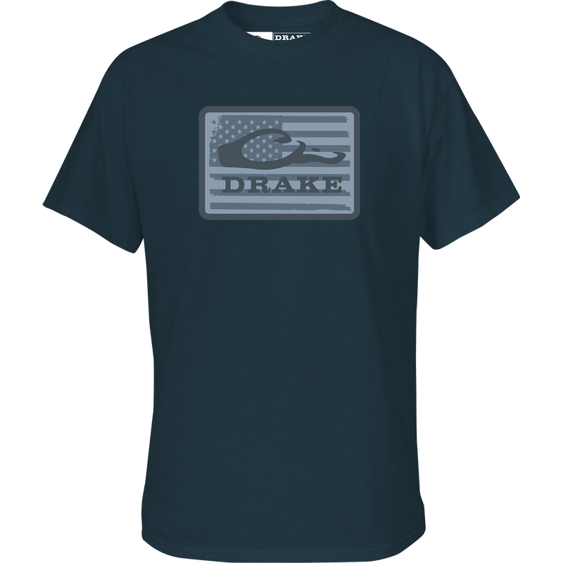 Graphic Work T-Shirt featuring the Drake Work Logo on the front, made from a 60% cotton, 40% polyester blend for comfort, part of the Drake Work Series.