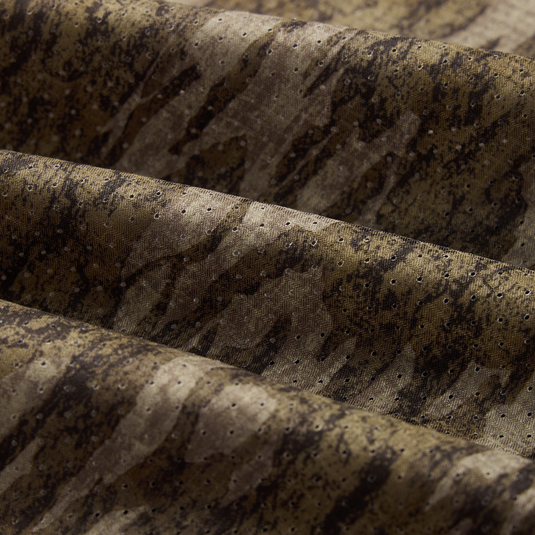 EST Wingshooter Trey Long Sleeve Shirt with vented back, multiple pockets, and UPF 30 protection, ideal for outdoor activities, crafted from lightweight, stretchy materials.