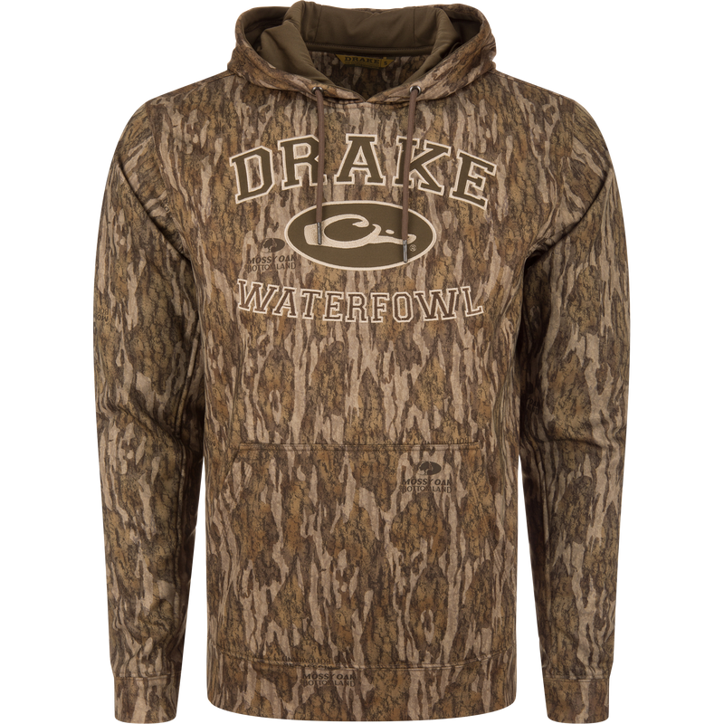 Performance Hoodie with anti-pilling fleece, kangaroo pocket, and adjustable hood, designed for comfort and movement. Ideal for outdoor activities and casual wear.