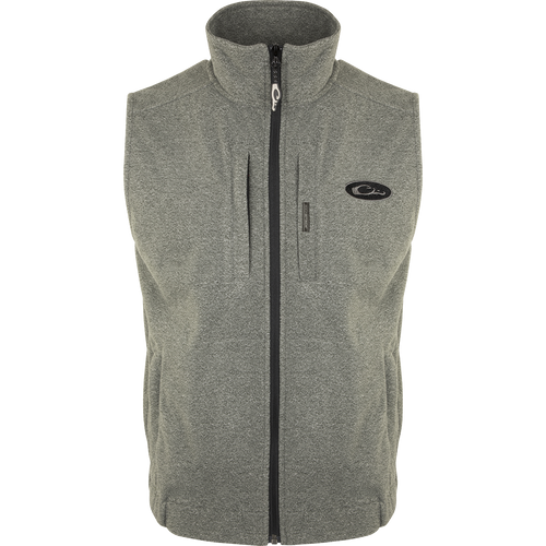 Heather Windproof Layering Vest, featuring vertical Magnattach™ and zippered chest pockets, designed for warmth and style, ideal for layering under jackets.