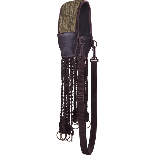 Close-up of the Heavy Load Game Tote highlighting its durable straps and neoprene padded shoulder strap for comfortable carrying during hunting.