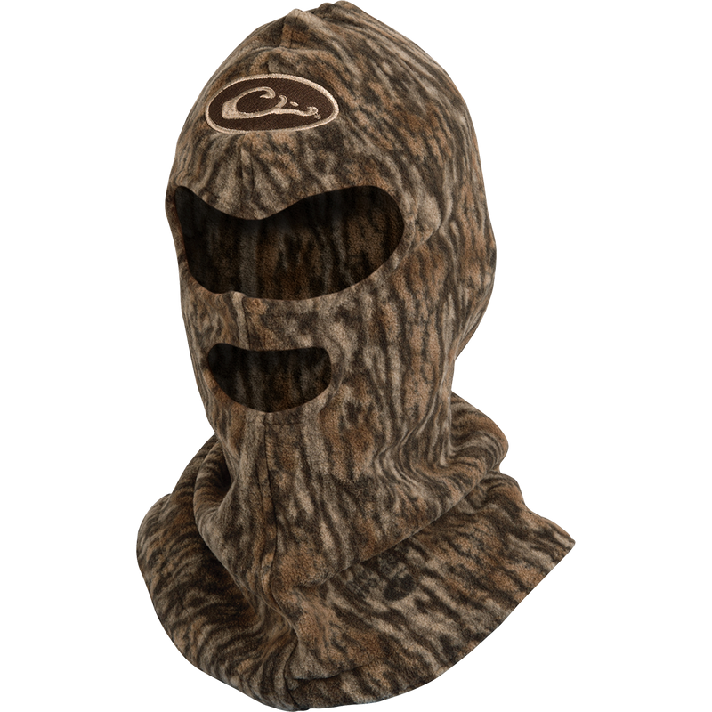 MST Face Mask: A midweight fleece mask with a logo, tailored eye and mouth openings for visibility and breathability. Provides light warmth and wind protection.