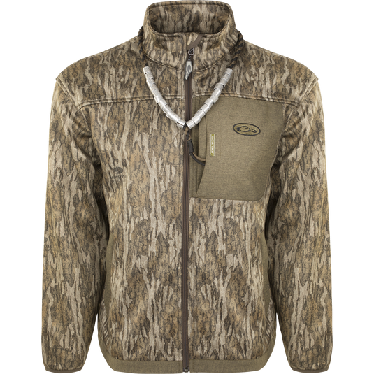 MST Endurance Hybrid Liner Full Zip Jacket with Magnattach™ chest pocket, zippered lower slash pockets, elastic cuffs, and drawstring waist for comfort and mobility.