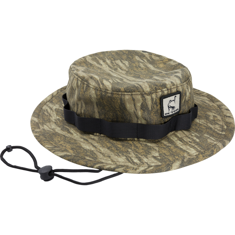 DUK Boonie Hat with adjustable drawstring and full brim, crafted from durable 100% cotton DUK fabric, ideal for outdoor activities and sun protection.
