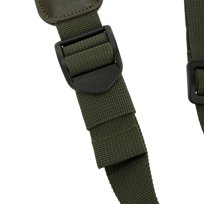 Easy Rider Neoprene Gun Sling close-up highlighting the durable 1 nylon strap and non-slip neoprene pad for comfort and control during hunting excursions.