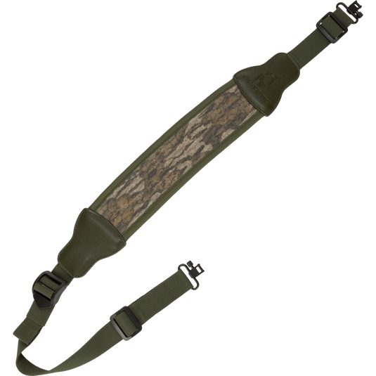 Easy Rider Neoprene Gun Sling featuring a camouflage strap and non-slip neoprene pad, designed for comfort and control during hunting excursions.